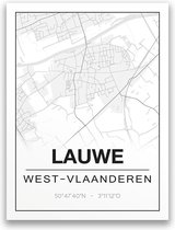 Poster/plattegrond LAUWE - 30x40cm
