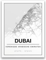 Poster/plattegrond DUBAI - 30x40cm