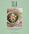 Boekomslag met een grote kom salade en het opschrift 'SLA - WE JUST EAT'.