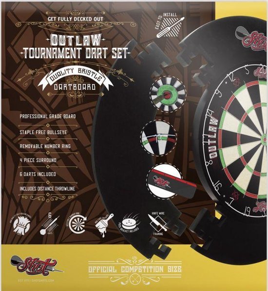 Afbeelding van het spel Outlaw Tournament Dartboard Set