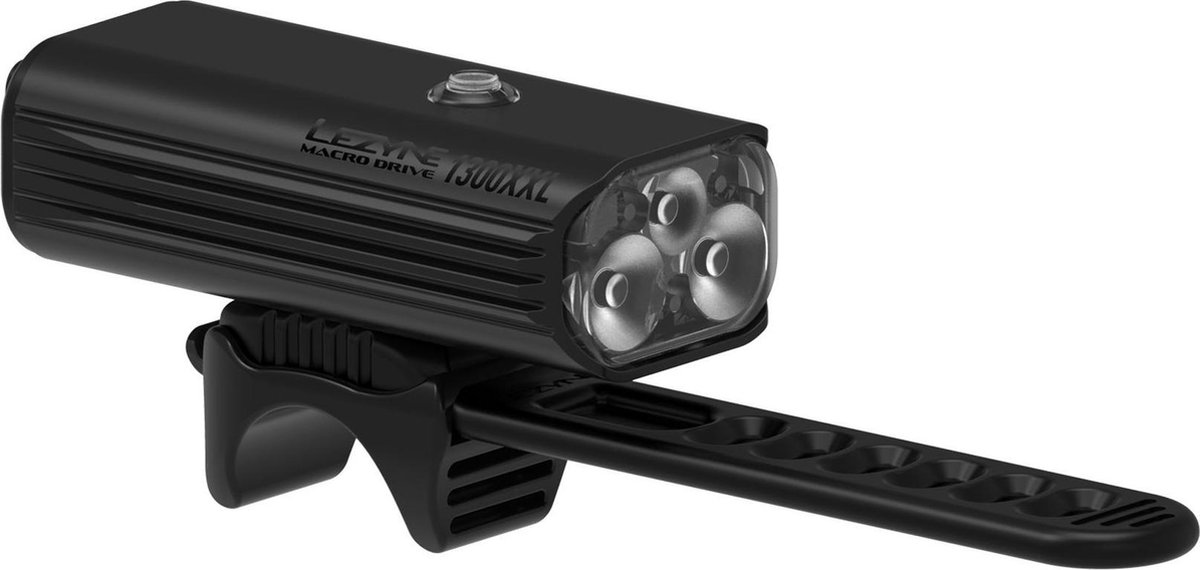Lezyne Macro Drive 1300XXL - Oplaadbare LED fietslamp voor - 7 Standen - 1300 Lumen - Accu 148 uur - Waterdicht - Aluminium - Zwart Matt