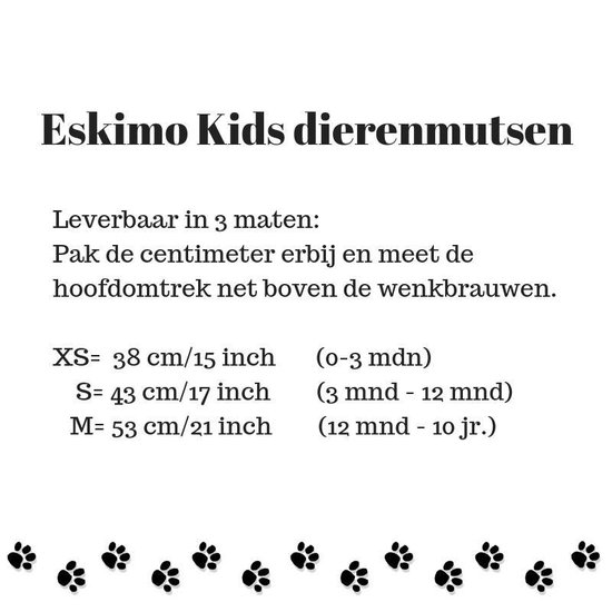 Bol Com Kindermuts Grizzlybeer Maat Xs