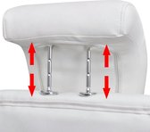 Kunstleren bureaustoel (wit / verstelbaar) (incl. vloerviltjes)