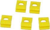 5x Clip voor tuigen - winder - plankje - rekje - dobber - geel