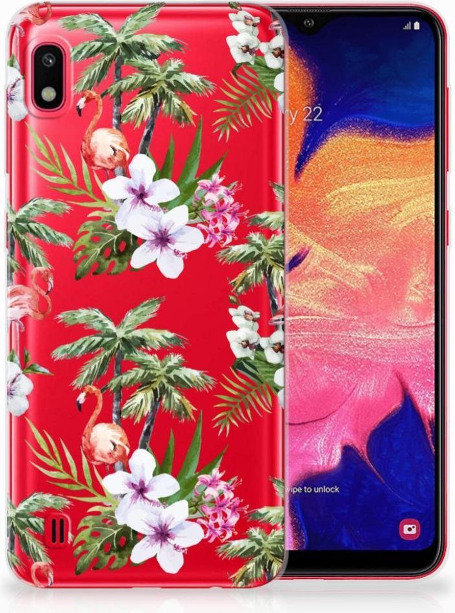 Samsung Galaxy A10 TPU Hoesje Flamingo Palms