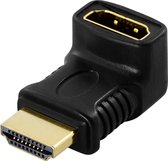 DELTACO HDMI-14B, HDMI 19-pin HDMI 19-pin verguld kabeladapter/verloopstukje