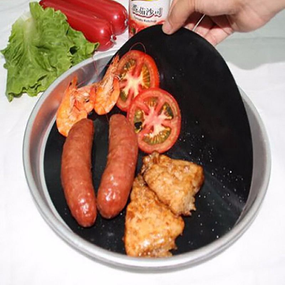 Kitchen Princess - Barbecue Mat Rond - Barbeque Accessoires - Ovenbeschermer - BBQ Antikleef Teflon Bakmat Grill