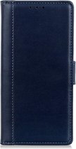 Shop4 - Huawei P Smart Z Hoesje - Wallet Case Grain Donker Blauw
