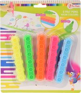 Toi-toys Markeerstiften Bouwstenen Neon 5 Stuks