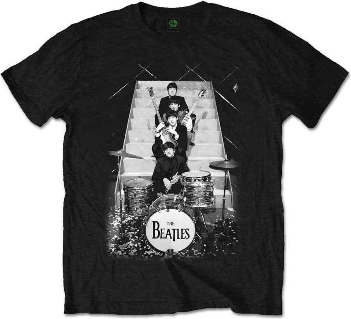 The Beatles - Stage Stairs Heren T-shirt - L - Zwart