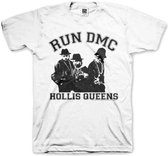 Run DMC - Hollis Queen Pose Heren T-shirt - S - Wit