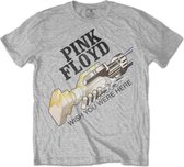 Pink Floyd Heren Tshirt -L- WYWH Robot Shake Grijs