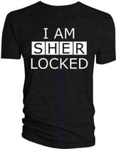 Sherlock Heren Tshirt -M- I Am Sherlocked Zwart
