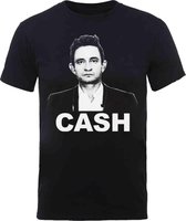Johnny Cash Heren Tshirt -S- Straight Stare Zwart