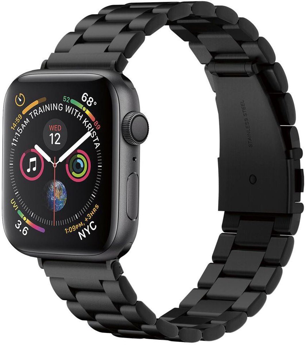 Spigen Modern Fit band geschikt voor Apple Watch 4/5/6/7/SE (42 / 44 / 45mm) - zwart