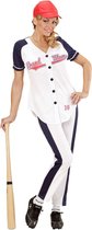 Widmann - Honkbal Kostuum - All Star Honkbal Meisje - Vrouw - blauw,wit / beige - Small - Carnavalskleding - Verkleedkleding