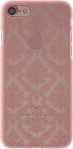 Shop4 - iPhone SE (2022) / SE (2020) / 8 / 7 Hoesje - Harde Back Case Damask Licht Roze