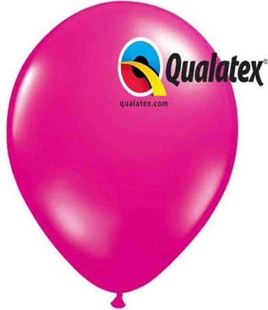 Qualatex Ballonnen Metallic Magenta 13 cm 100 stuks