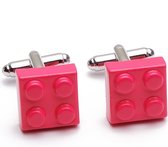 Manchetknopen - Lego Legoblokje Roze