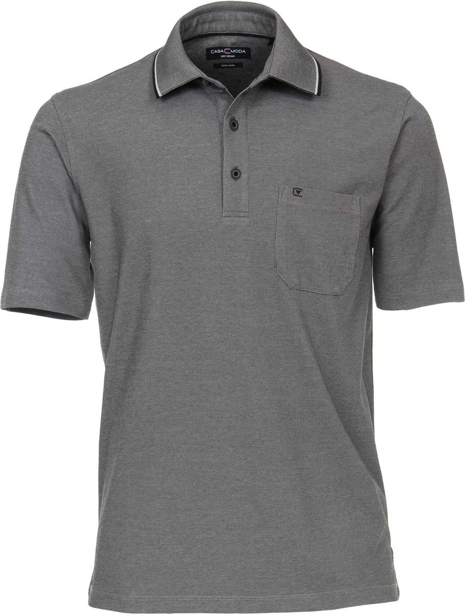 CASAMODA Polo Donkergrijs - Maat S - Heren