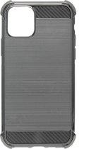 ADEL Siliconen Back Cover Softcase Hoesje Geschikt voor iPhone 11 - Gestreept Zwart
