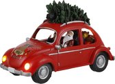 Luville  - Vintage car with Santa and presents battery operated - Kersthuisjes & Kerstdorpen