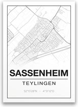 Poster/plattegrond SASSENHEIM - A4