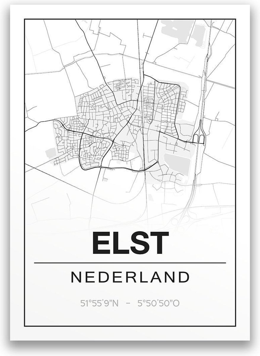 Poster/plattegrond ELST - A4