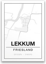 Poster/plattegrond LEKKUM - A4