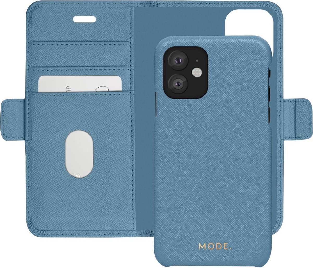 iPhone 11 Bookcase hoesje - dbramante1928 - Effen Blauw - Leer