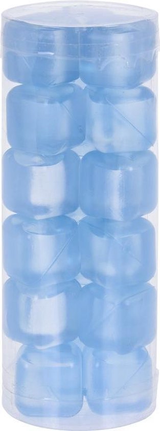 18x herbruikbare blauwe ijsklontjes/ijsblokjes gekleurd - ijsblokjes... | bol.com