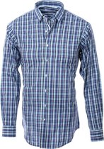 Hjro overhemd blauw ruiten - Overhemd heren volwassenen - Hemden heren-39