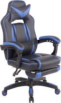 CLP Heat - Bureaustoel - Kunstleer zwart/blauw