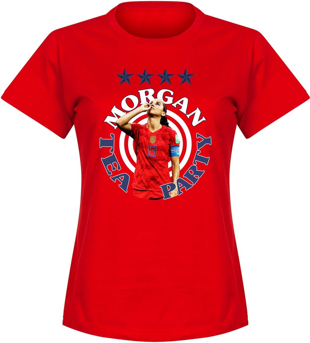 Morgan Team Party T-Shirt - Rood - Dames - XL
