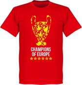 Liverpool Champions League 2019 Trophy T-Shirt - Rood - XXL