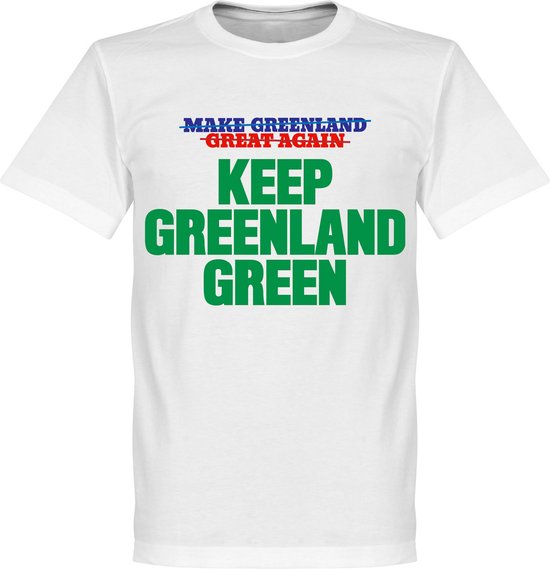 Foto: Anti trump keep greenland green t shirt wit xs