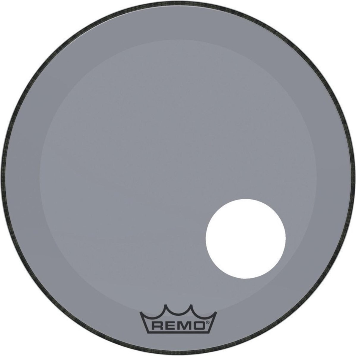 Remo Powerstroke 3 Colortone 22" Smoke, Mit 5" Loch - Bass drumvel