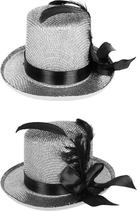 Chapeau noir à paillettes disco lumineux - . - 12 ans