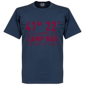 Barcelona Camp Nou Coördinaten T-Shirt - Blauw - XXL