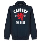 Rangers Established Hooded Sweater - Navy - XXXL