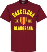Barcelona Established T-Shirt - Rood  - S