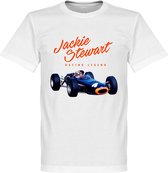 Jackie Stewart Monaco T-Shirt - Wit - 5XL