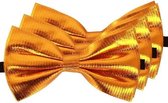 3x Gouden verkleed vlinderstrikjes 14 cm voor dames/heren - Goud thema verkleedaccessoires/feestartikelen - Vlinderstrikken/vlinderdassen met elastieken sluiting