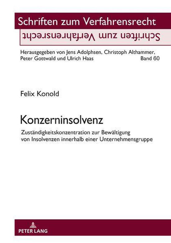 Schriften zum Verfahrensrecht 60 - Konzerninsolvenz - cover