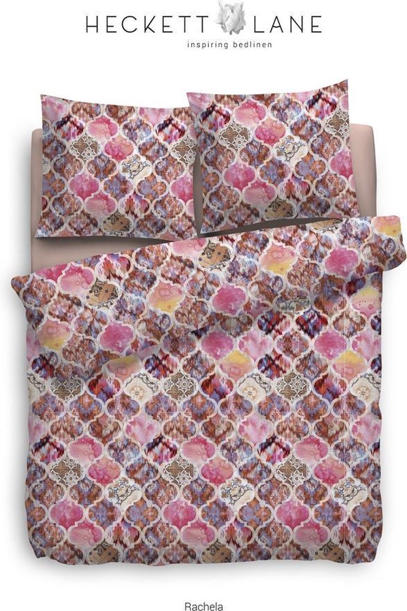 Heckett & Lane Rachela Dekbedovertrek - Eenpersoons - 140x200/220 cm - Roze