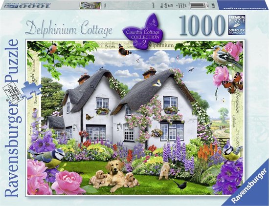 Ravensburger puzzel Delphinium Cottage - Legpuzzel - 1000 stukjes | bol.com