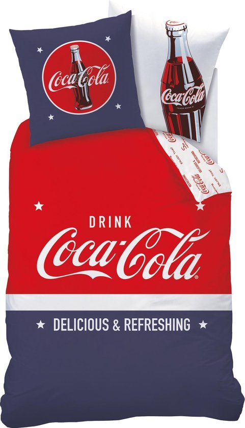 Toelating Mijnenveld alcohol Coca Cola Refreshing - Dekbedovertrek - Eenpersoons - 140 x 200 cm - Multi  | bol.com
