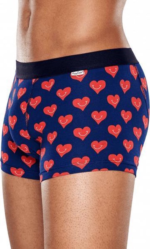 Happy Socks heren underwear hartjes donkerblauw rood maat S | bol.com
