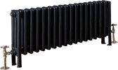 Design radiator horizontaal 2 kolom staal mat antraciet 30x114,8cm 889 watt - Eastbrook Rivassa