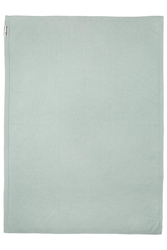 Meyco Knit basic ledikantdeken - 100x150 cm - Stone green — afbeelding 2